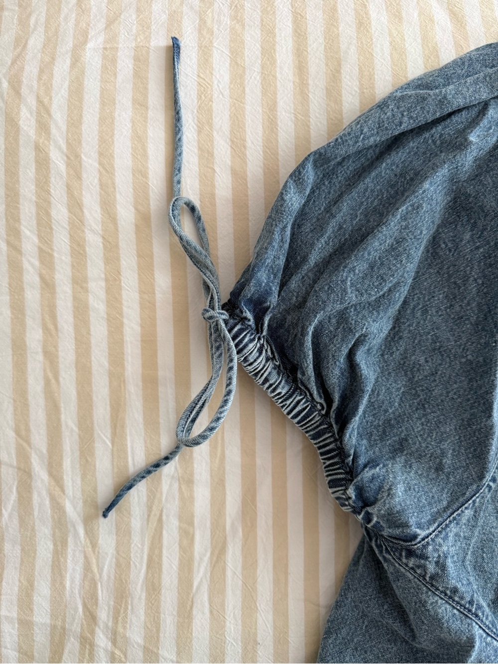 NWT Free People Farley Chambray Tunic in True Blue Light Wash - Picture 7 of 7
